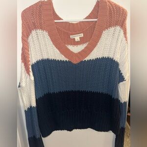 Aeropostale Women's Multicolor Striped Sweater